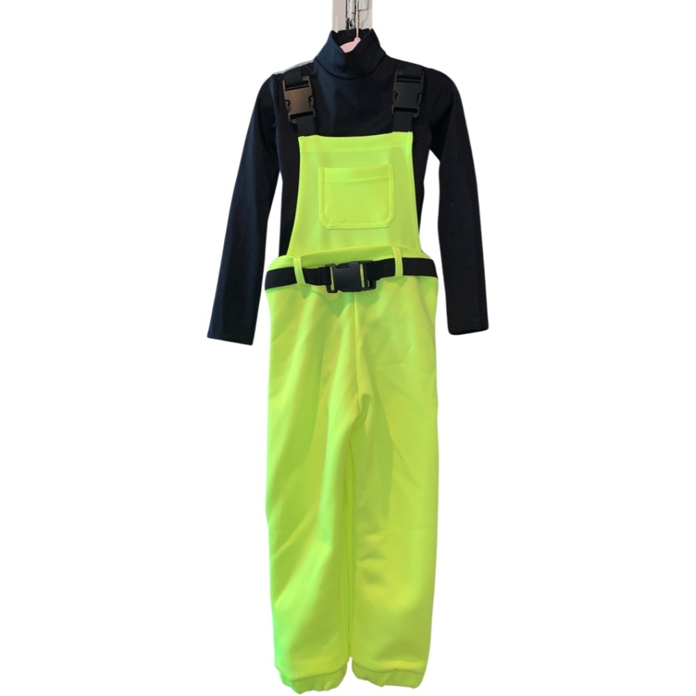 Weissman Neon Yellow & Black Dance Costume (XSC)